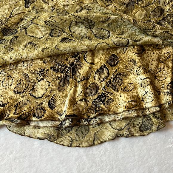 Vintage Talbots 100% Pure Silk Snake Print Knee Length Skirt Size 14 Petite - Picture 6 of 8